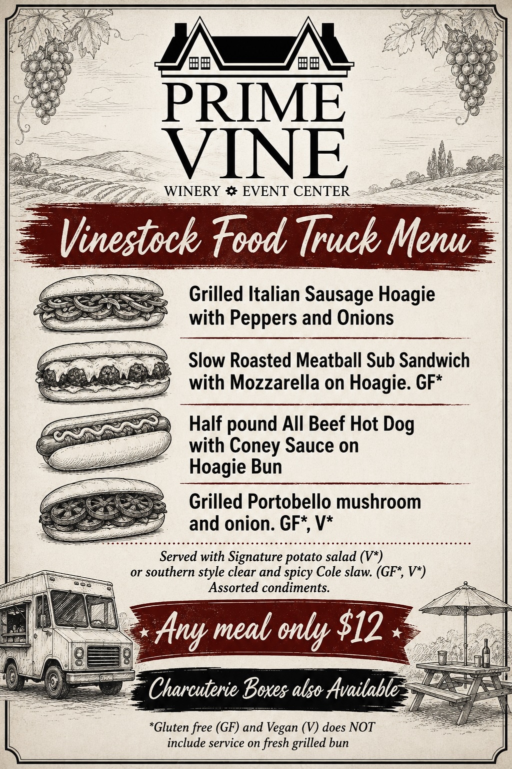 Vinestock Menu